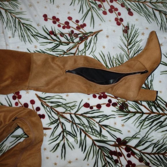 Sale- Stylish Tall Faux Suede Pointed Toe Over-The-Knee Boots sz 42EU/11US - Picture 9 of 11